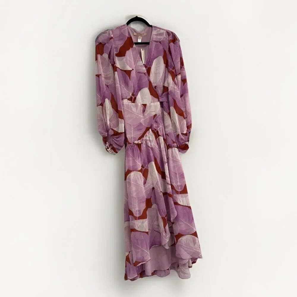 Hutch Dress Size XS Geo Wrap Maxi Dress NWT Pink Flowy Summer Anthropologie - Picture 4 of 10